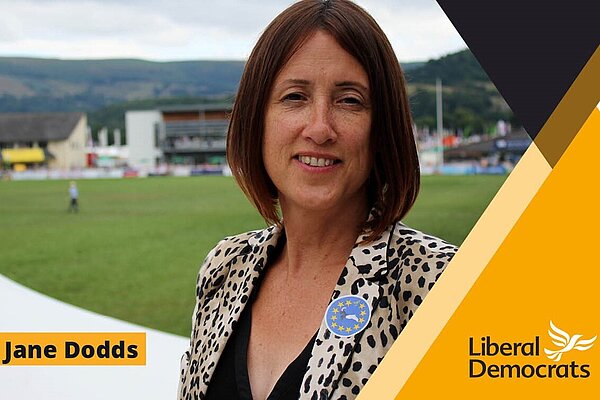 Jane Dodds on a Lib Dem membership card