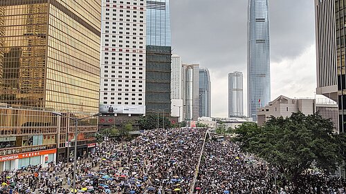 Photo of a Hong Kong anti-extradition bill protest