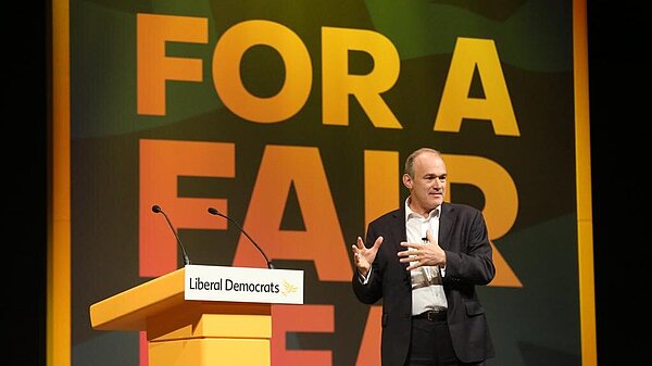 Ed Davey speaks at conference