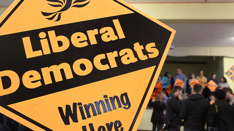 Liberal Democrat poster A photo of a Liberal Democrats poster