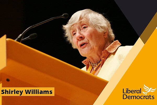 Shirley Williams image on a Lib Dem membership card