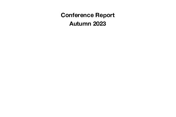 Conference report