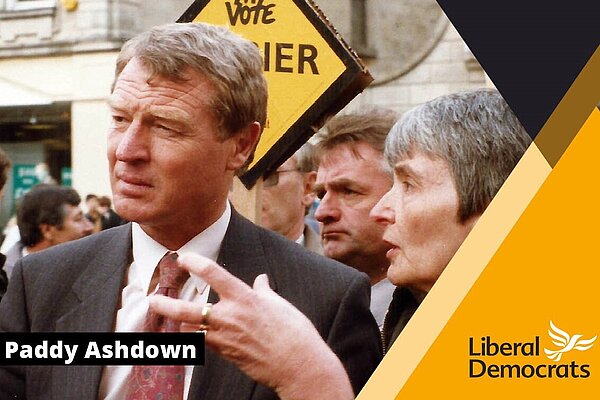 Paddy Ashdown image on a Lib Dem membership card