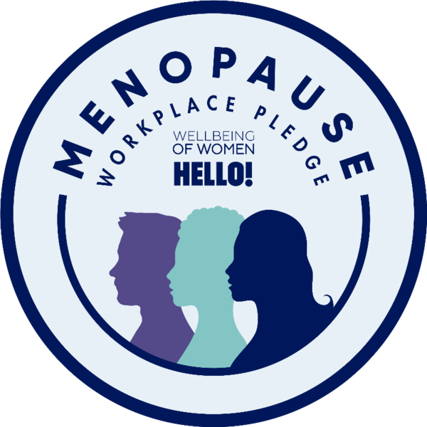 Menopause Workplace Pledge. Wellbeing of women. Hello!