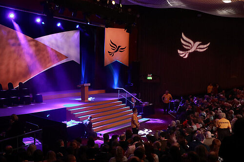 The Lib Dem Conference hall