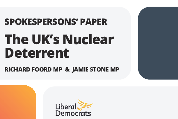 The UK's Nuclear Deterrent, Spokespersons' Paper