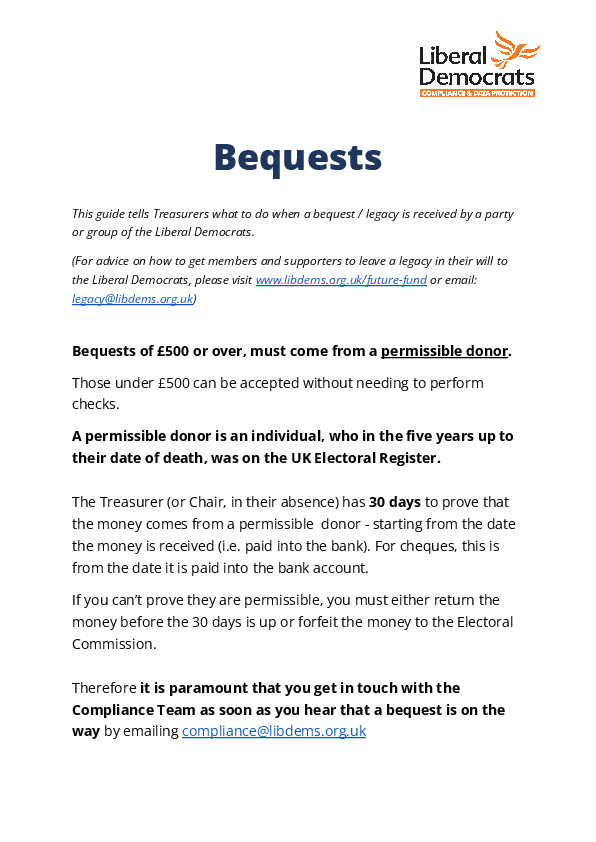 Bequests & Legacies