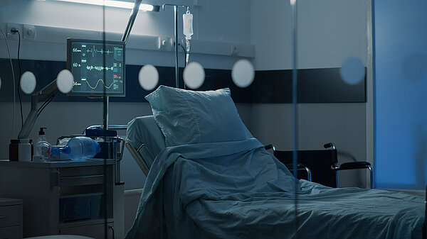 Photo of hospital bed