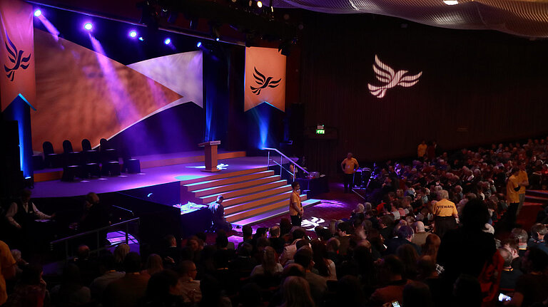 Conference The Lib Dem Conference hall